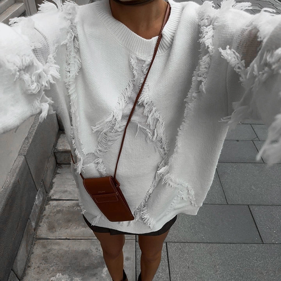 Women's Sweater Long Sleeve Sweaters & Cardigans Streetwear Solid Color