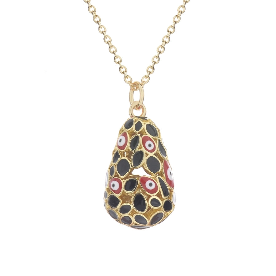 Jewelry Religion Ethnic Style Rejuvenating device Eye Copper Epoxy Pendant Necklace