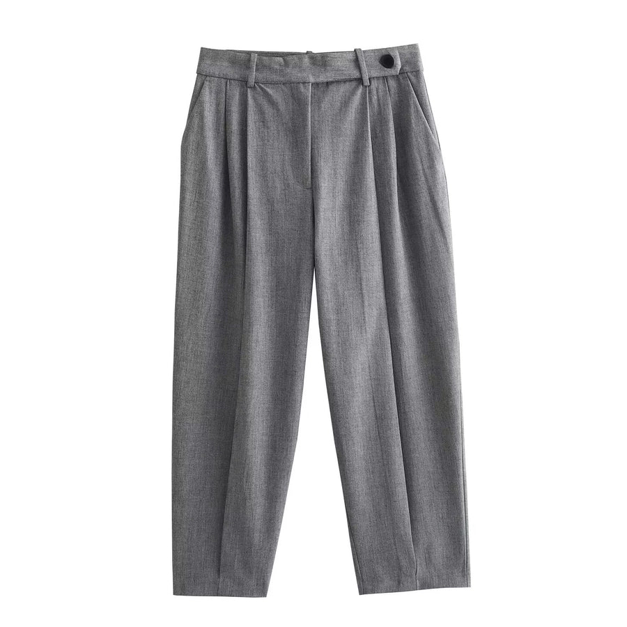 Daily Women's Streetwear Solid Color Polyester Pocket Pants Sets Pants Sets