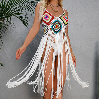 women's bohemian geometric cover ups