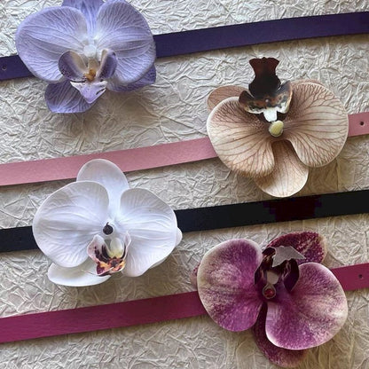 Sweet Simple Style Flower Pu Leather  Choker