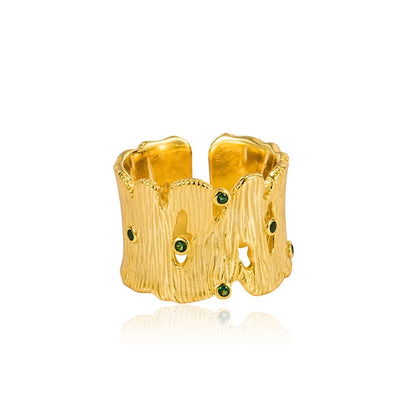 925 Sterling Silver Zircon Geometric Rings