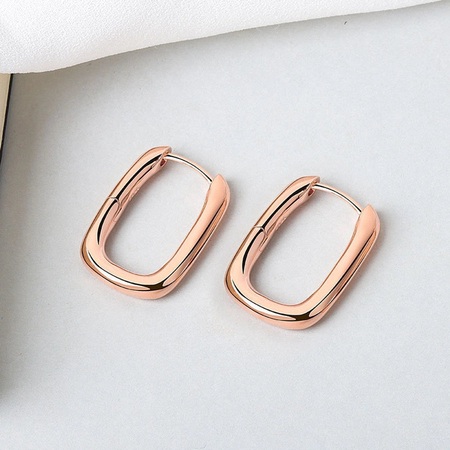 New s925 sterling silver earrings women's Korean-style diamond-embedded gold-plated   internet celebrity earrings simple ear buckle live broadcast