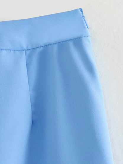 Summer Sexy Solid Color Polyester Midi Dress Skirts