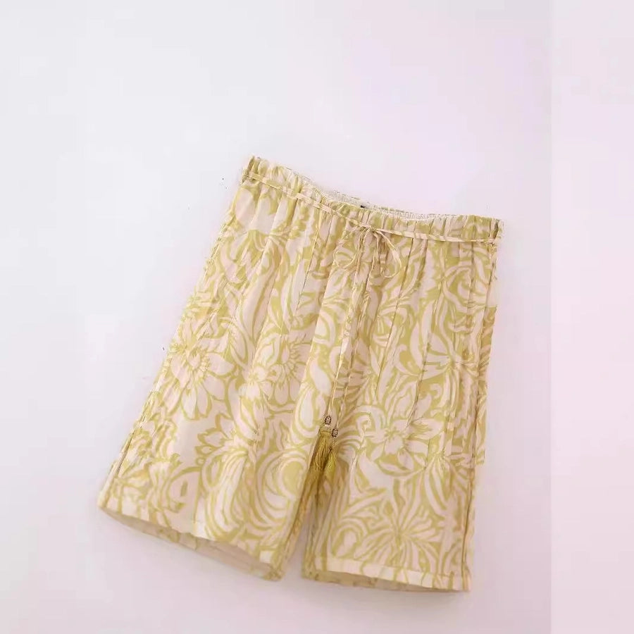 Summer Simple Style Flower Polyester Midi Dress Skirts