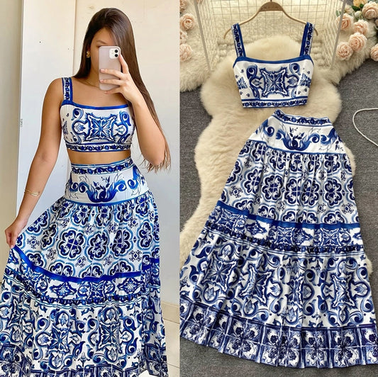 Daily Women's Vacation Printing Polyester Skirt Sets Skirt Sets