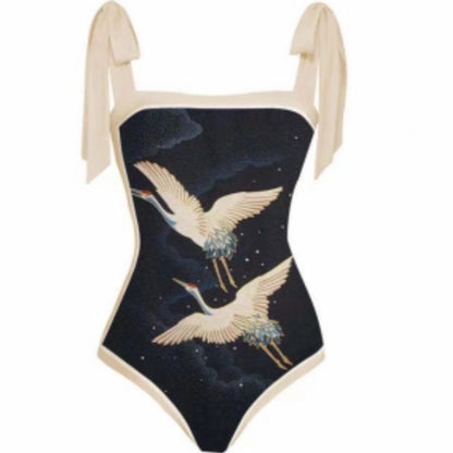 Women's Bohemian Sweet Flower 2 Pieces One Piece Swimwear