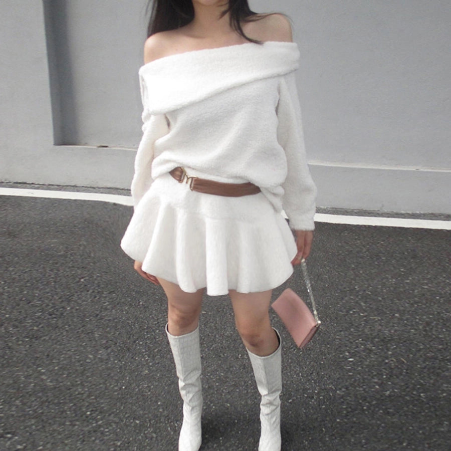 Holiday Women's Elegant Solid Color Spandex Polyester Skirt Sets Skirt Sets