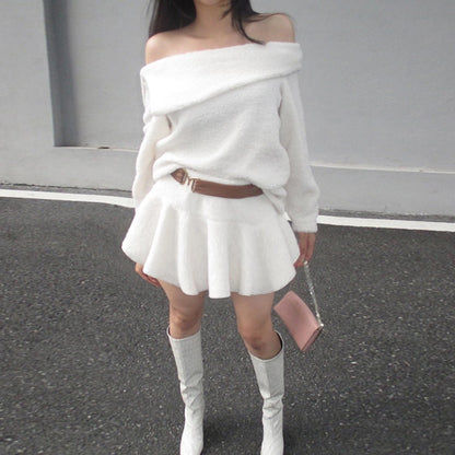 Holiday Women's Elegant Solid Color Spandex Polyester Skirt Sets Skirt Sets