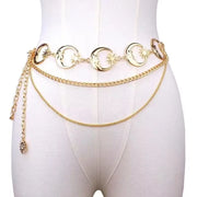 Y444 Golden Three-Layer Moon Waist Chain