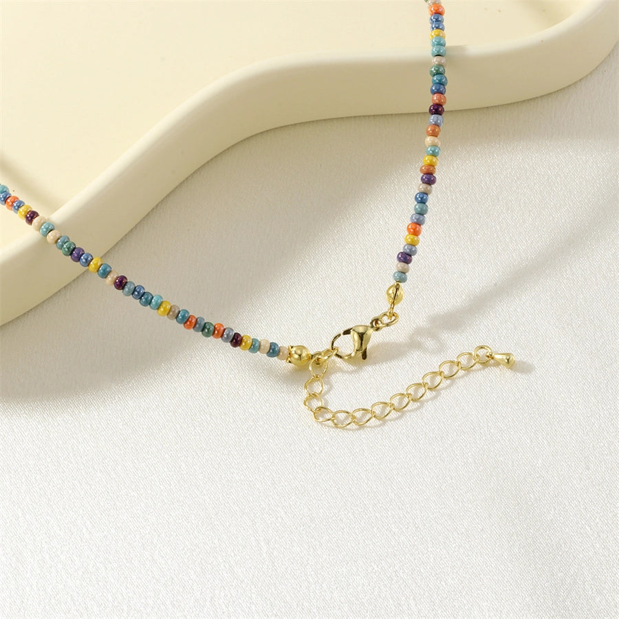 IG Style Ethnic Style Round Glass Beaded Chain Beaded Necklaces