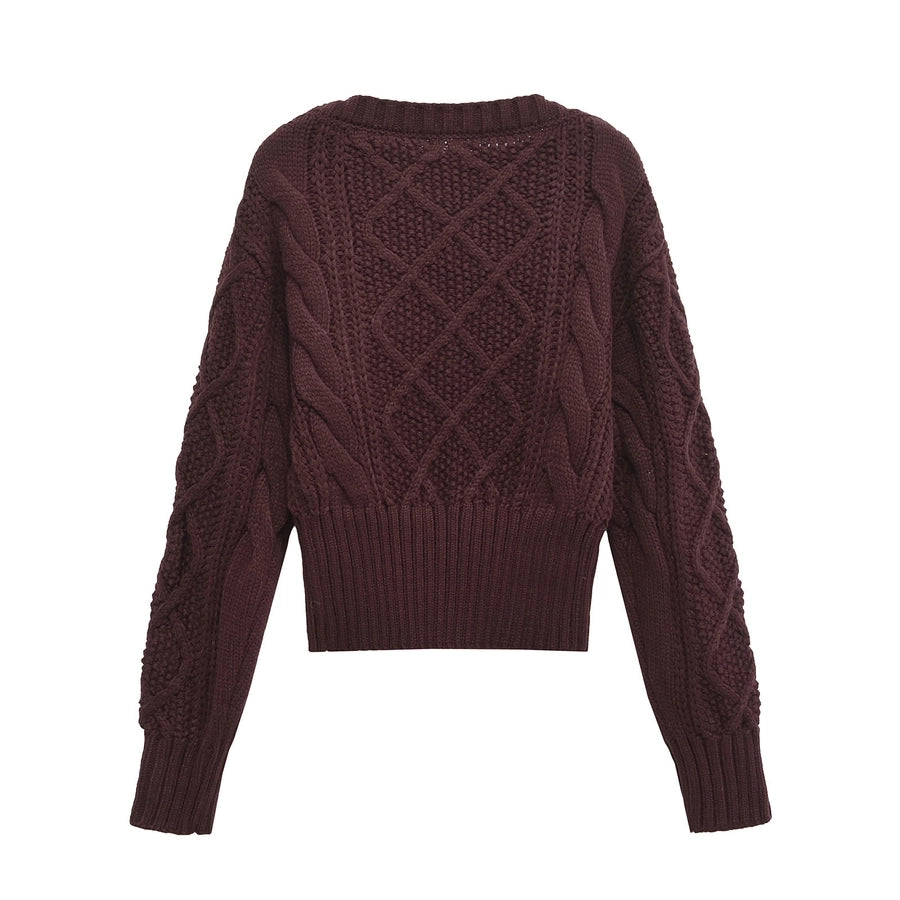 Women's Sweater Long Sleeve Sweaters & Cardigans Simple Style Solid Color