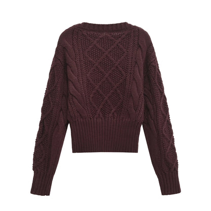 Women's Sweater Long Sleeve Sweaters & Cardigans Simple Style Solid Color