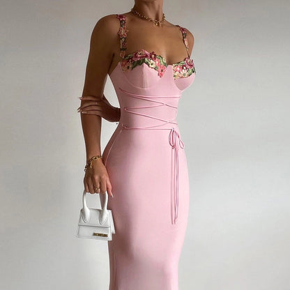 Women's Sheath Dress Simple Style Strap Sleeveless Solid Color Maxi Long Dress Holiday