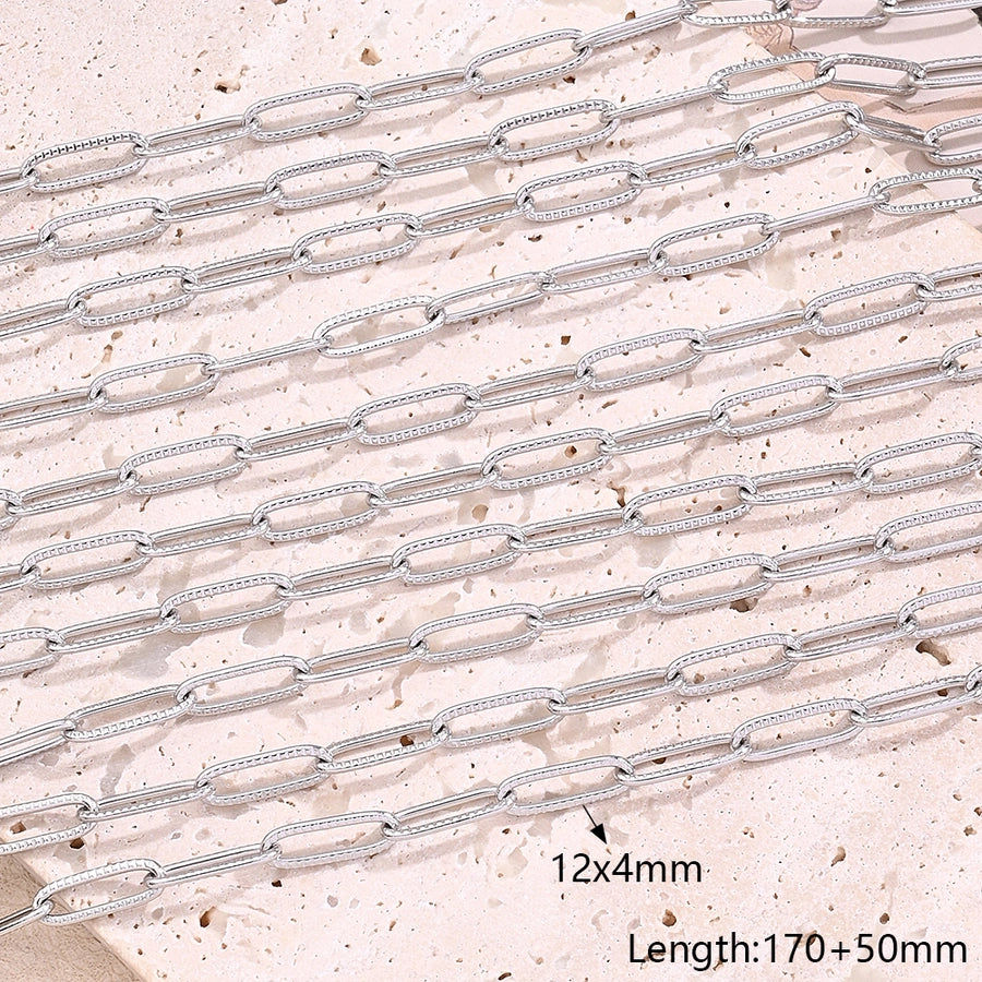 10 Strands/Package 304 Stainless Steel cable chain Polished Length: 170 50mm Length: 190 50mm Length:230+50mm Jewelry Accessories