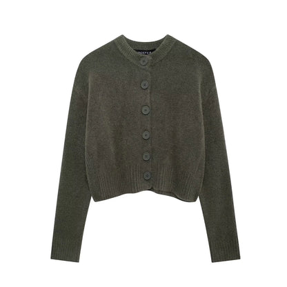 Women's Cardigan Long Sleeve Sweaters & Cardigans Vacation Simple Style Solid Color