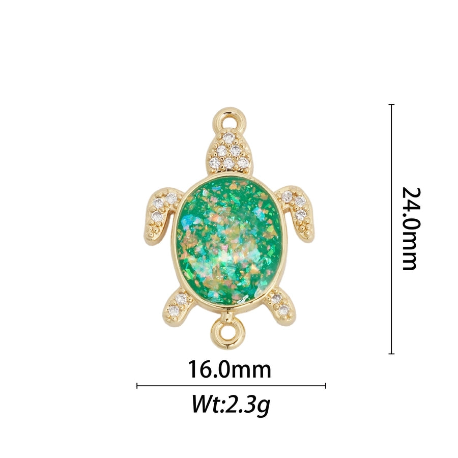 1 Piece Copper Tortoise Insect Pendant