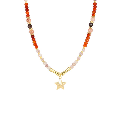 IG Style Ethnic Style Star Stone Copper Beaded Chain Beaded Necklaces