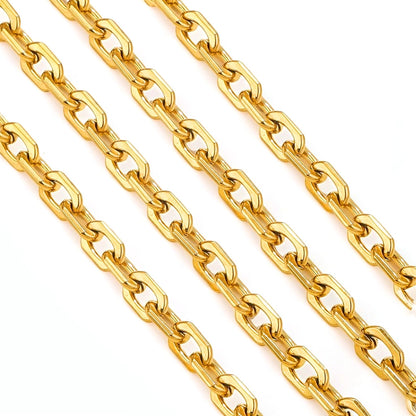 1 Pack of 5 M 304 Stainless Steel Gold Plated 7*10mm Jewelry Accessories