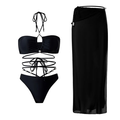 Women's Sexy Solid Color 2 Pieces Bikinis Swimwear