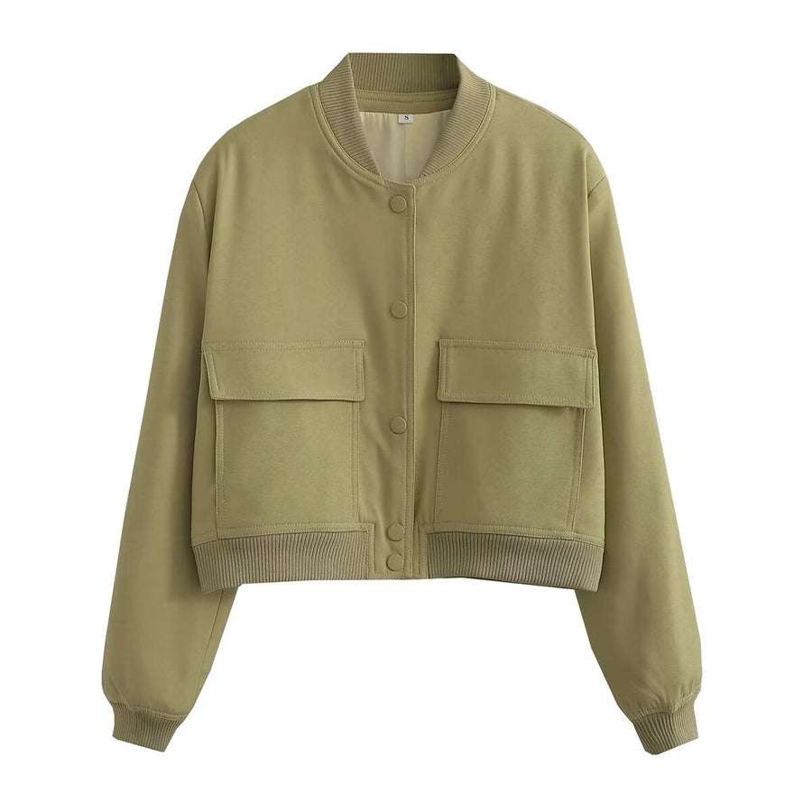 Women's Streetwear Solid Color Single Breasted Coat Casual Jacket