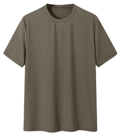 Men's Solid Color Simple Style Round Neck Short Sleeve Loose Men's T-shirt