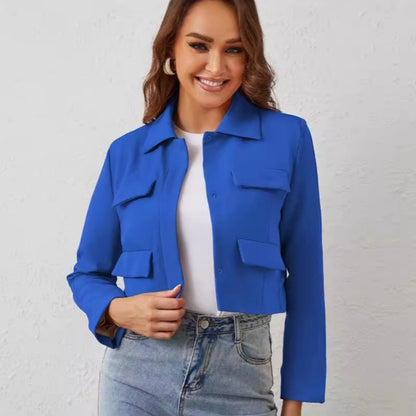 Women's Coat Long Sleeve Blazers Elegant Solid Color