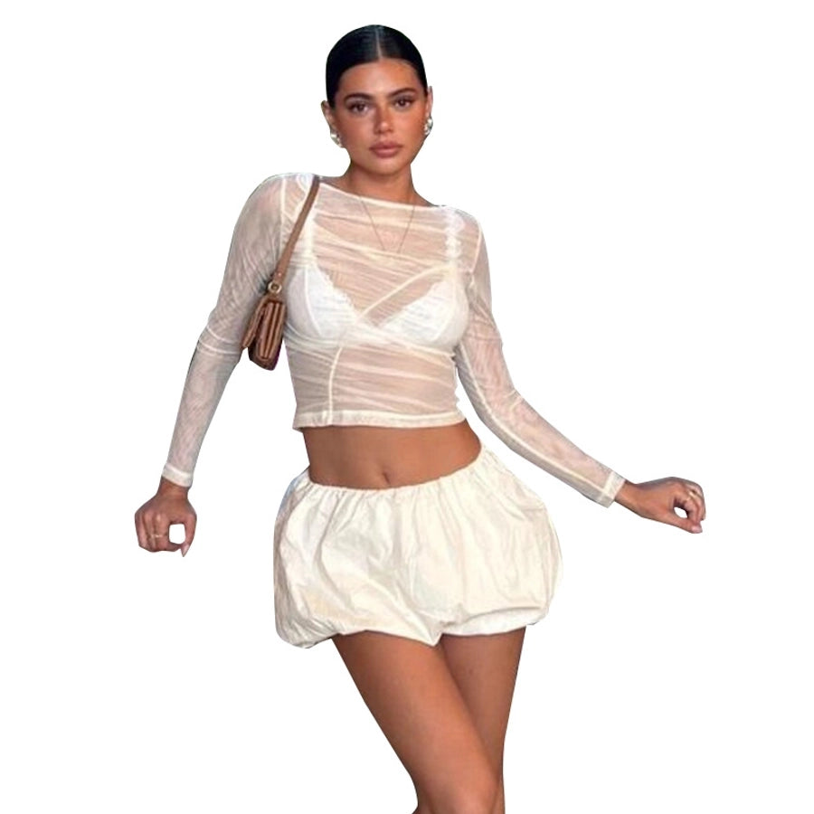 Women's T-shirt Long Sleeve Blouses Streetwear Solid Color