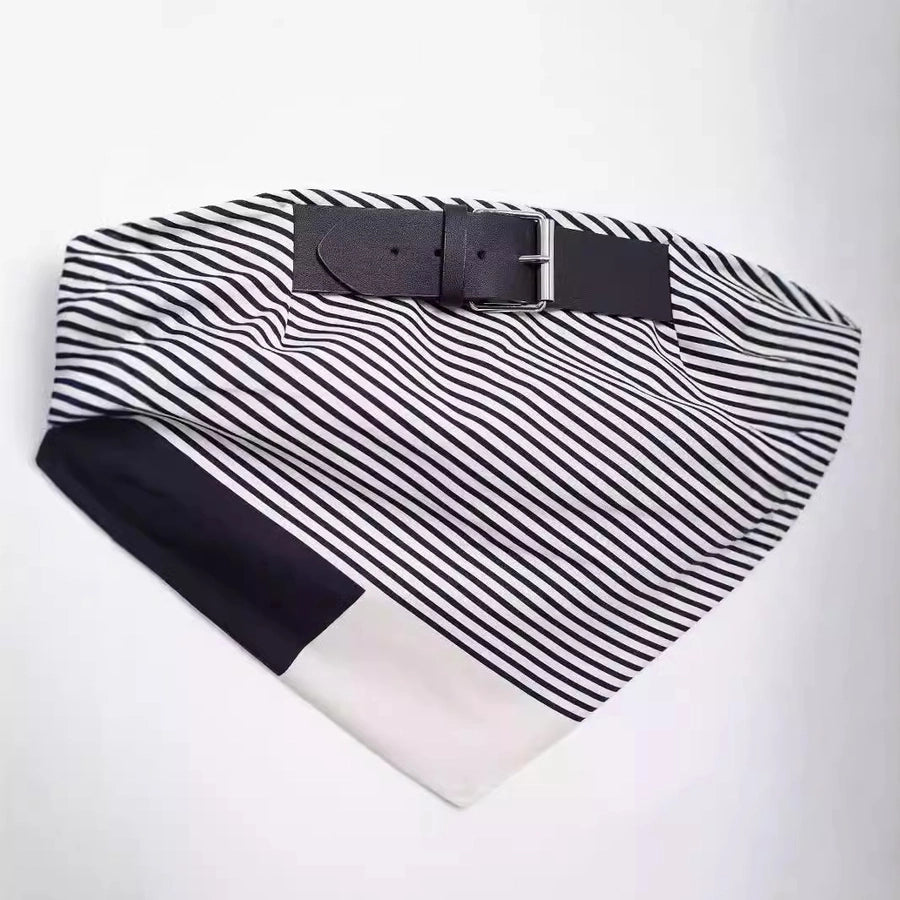 Women's Bandeau Tank Tops Belt Streetwear Stripe