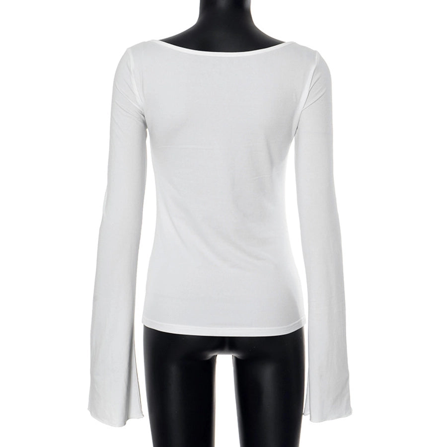 Women's T-shirt Long Sleeve T-Shirts Vacation Simple Style Flower