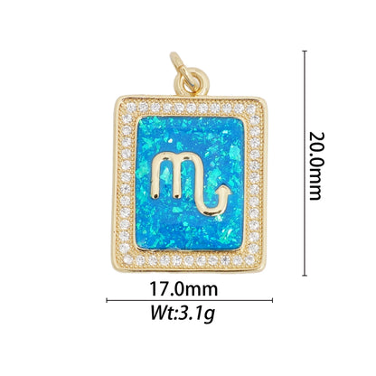 1 Piece Copper Constellation Pendant