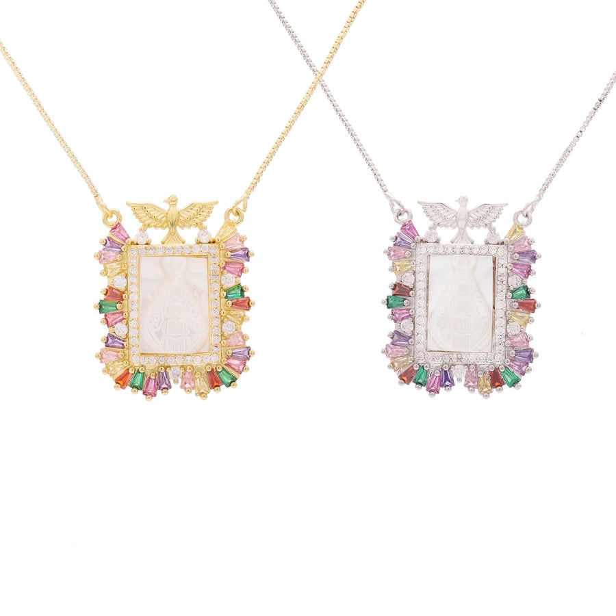 Jewelry Vintage Style Classic Style Geometric Copper Zircon Plating Pendant Necklace