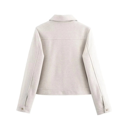 Women's Preppy Style Solid Color Coat Woolen Coat