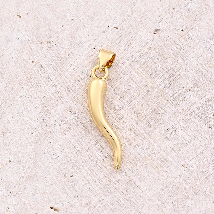 1 Pc/Package 27x6.5mm 4x3mm Copper 18K Gold Plated White Gold Plated chili Polished Pendant Jewelry Accessories