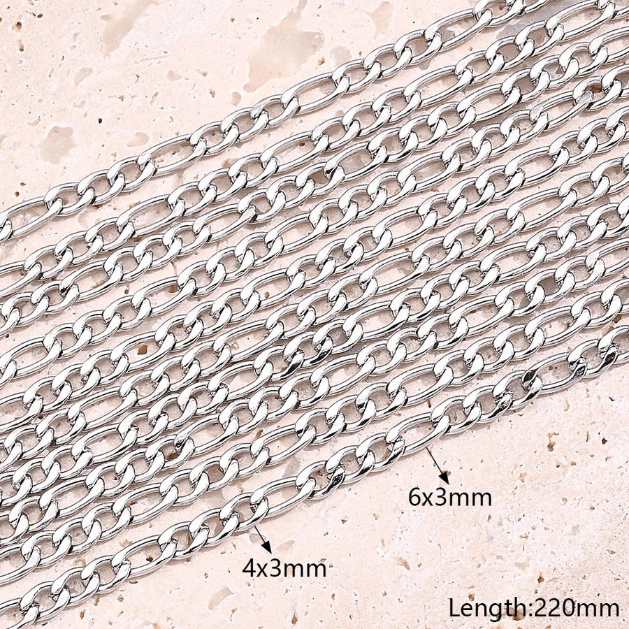 10 Strands/Package 304 Stainless Steel cable chain Belcher Chain figaro chain Polished Length: 170 50mm Length: 190 50mm Length: 200 50mm Jewelry Accessories