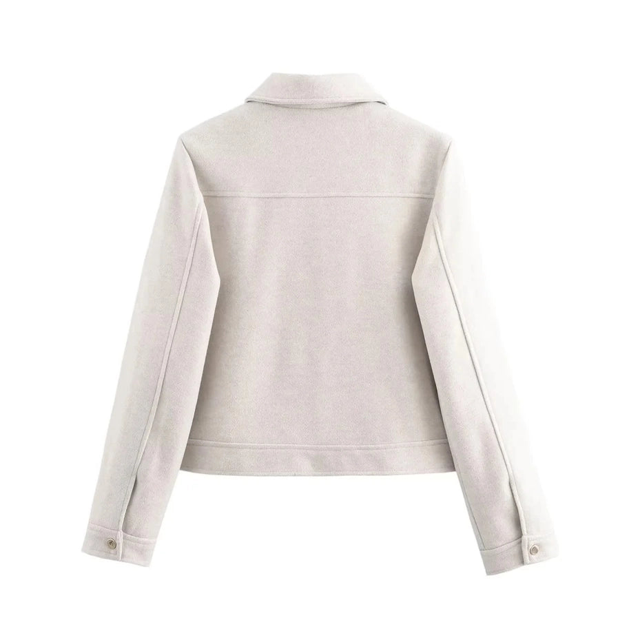 Women's Preppy Style Solid Color Coat Woolen Coat