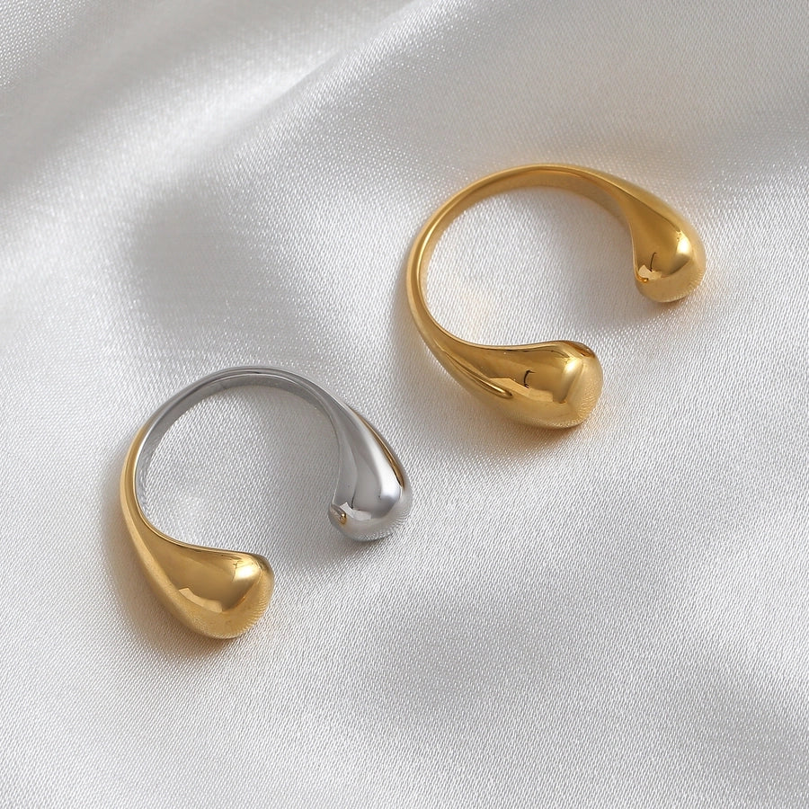 Jewelry Simple Style Commute Geometric 304 Stainless Steel Open Rings