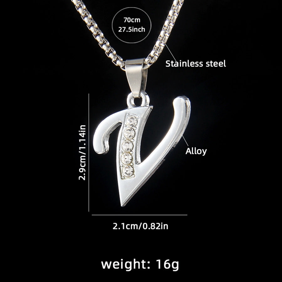 Simple Style letter 201 Stainless Steel Zinc alloy Unisex Pendant Necklace