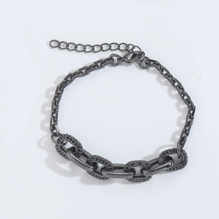 Jewelry Elegant Simple Style Commute Devil's Eye  Copper Zircon 14K Gold Plated Bracelets