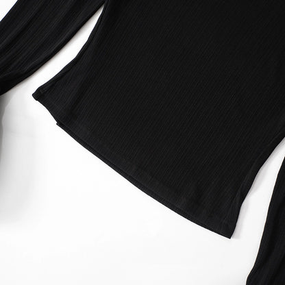 Women's T-shirt Long Sleeve T-Shirts Streetwear Solid Color