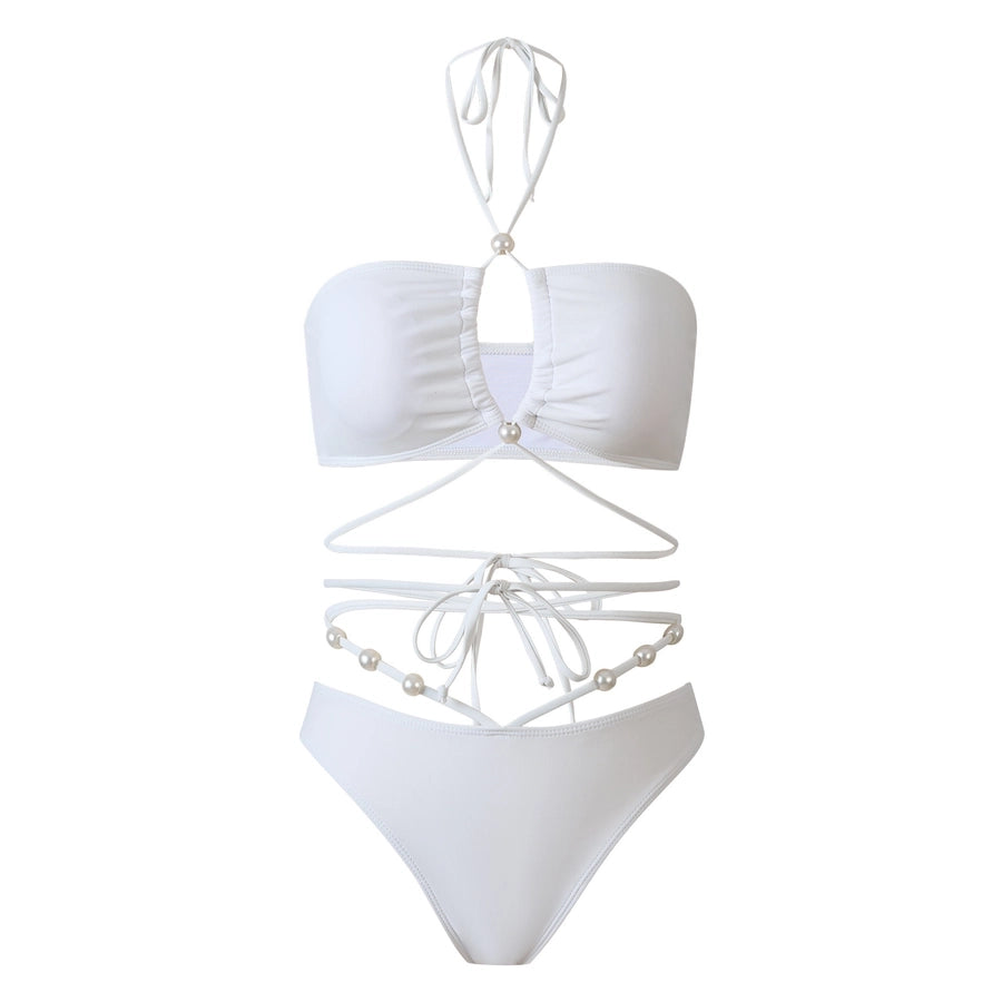 Women's Sexy Solid Color 2 Pieces Bikinis Swimwear