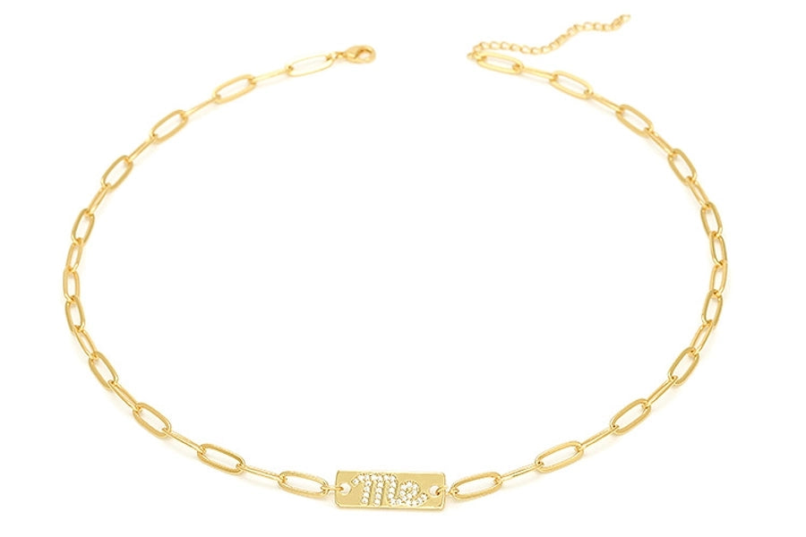 Jewelry Casual Classic Style Letter Copper Zircon Necklace