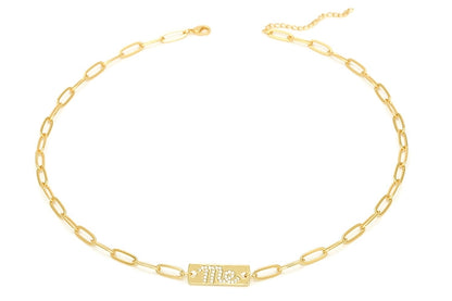 Jewelry Casual Classic Style Letter Copper Zircon Necklace
