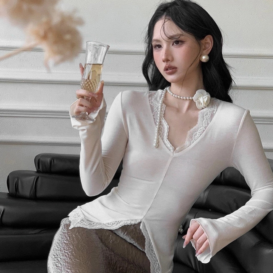 Women's T-shirt Long Sleeve Blouses Vacation Simple Style Solid Color