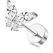 Zircon Butterfly Silver (One Piece)