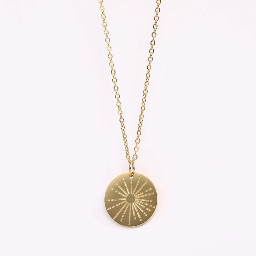 Simple Style Sun Alloy cable chain Pendant Necklaces