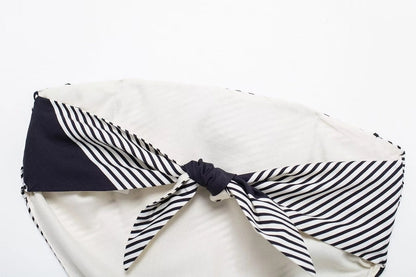 Women's Bandeau Tank Tops Belt Streetwear Stripe