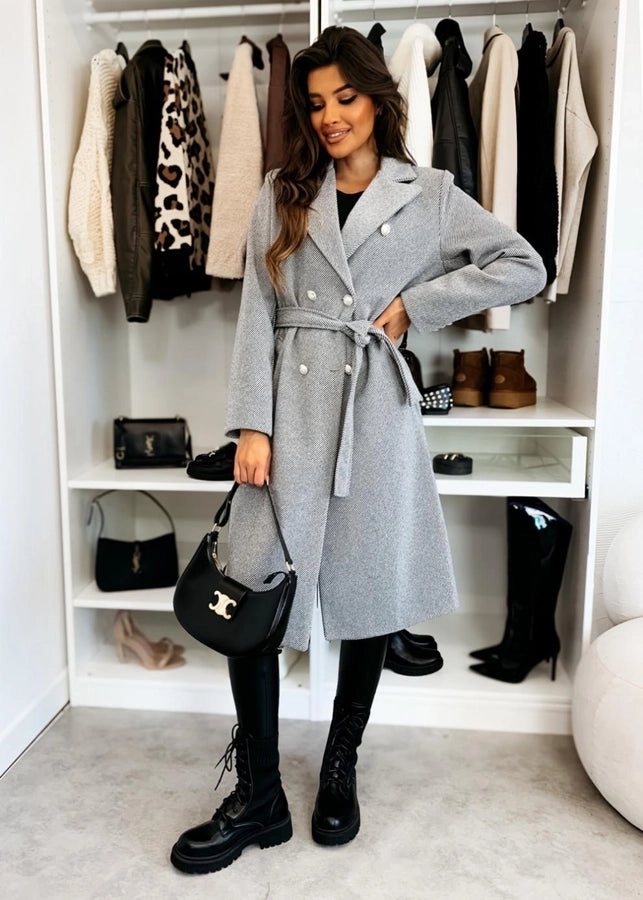 Women's Vacation Simple Style Solid Color Double Breasted Woolen Coat