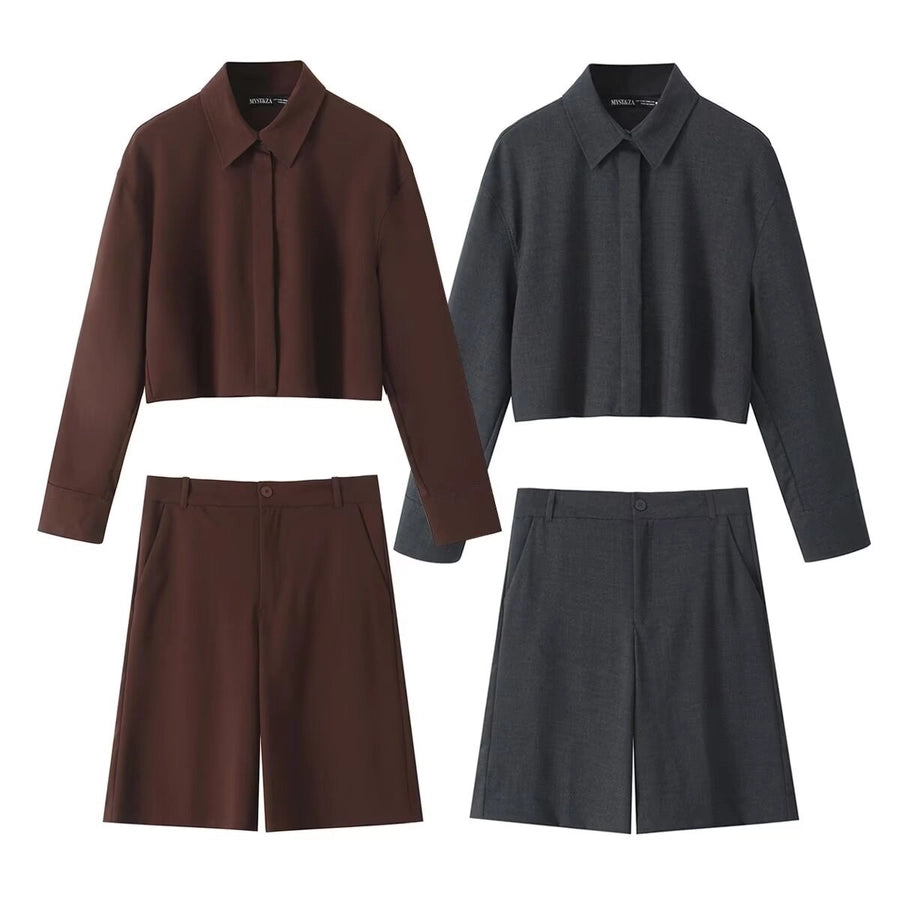 Daily Women's Casual Solid Color Spandex Polyester Leisure Suit Pants Sets Shorts Sets