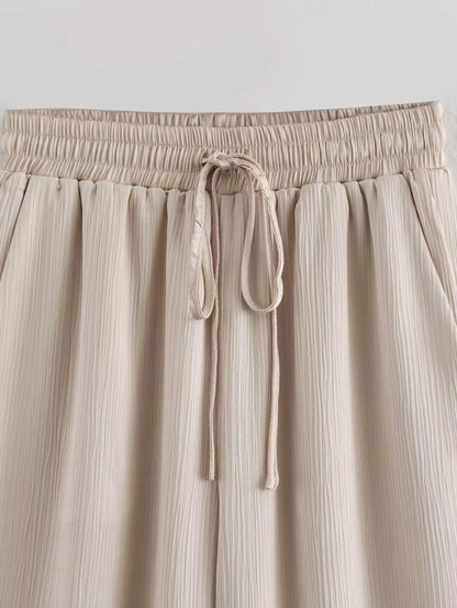 Daily Women's British Style Solid Color Polyester Pants Sets Pants Sets